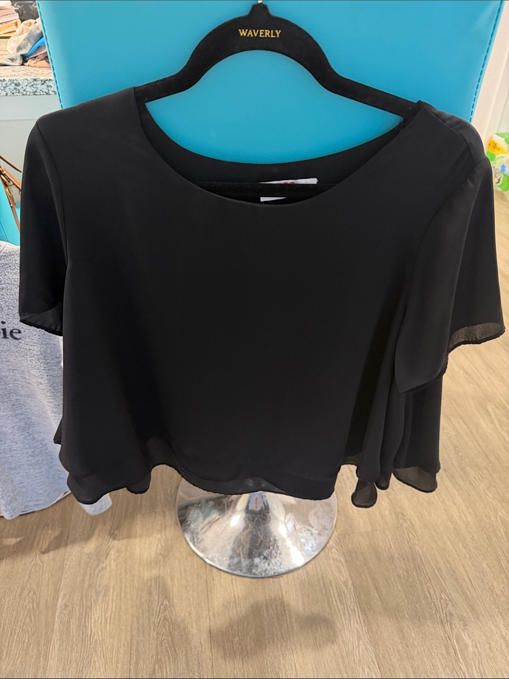 Buddy Love Black Layered Flutter Sleeve Tunic